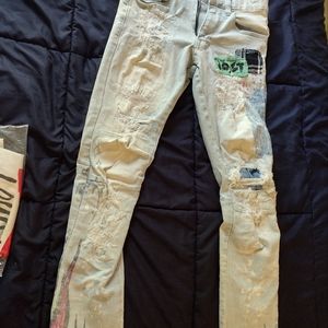 Smoke rise flame denim